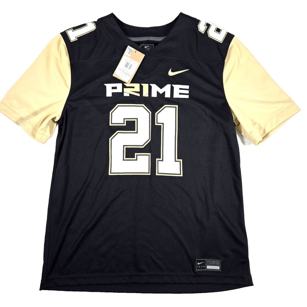 Nike Coach Prime #21 Deion Sanders Black Jersey Colorado Men’s Large NWT New